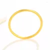 Bangle Ancient Brass Gold-Plated Armband Ring Smooth Inheritance Par Solid Net Red