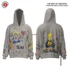 Heren Hoodies Sweatshirts Saint Michael Virgin Hand geschilderd Graffiti Amerikaans Casual Hoodie High Street los sweatshirt voor koppels U44O