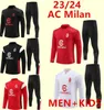 23/24 Ibrahimovic Piatek Kaka Soccer Training Anzug Jacke Überlieferung 22/23 MAILLOT DE FOOT CALHANOGLU Mailand Fußball Tracksuit Erwachsene Kinder