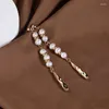 Dangle Earrings Natural Freshwater Pearl For Women Wedding Jewelry Irregular Stick Flower Long Tassel Baroque Pearls Aesthetic