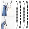 Hangers 10Pcs Space Saving Magic Black Sturdy Plastic Holder Heavy Clothes Organizer For Dorms Apartments Small Closet