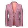 Ternos masculinos fasion sprin e outono casual homem xadrez blazer algodão slim enland nland blaser masculino jaqueta macho s-6xl