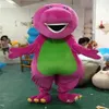 2018 High quality Profession Barney Dinosaur Mascot Costumes Halloween Cartoon Adult Size Fancy Dress232e