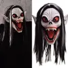 Máscara de festa Horror Scary Anime Witch Skull Zombie Latex Mask Masquerade Props Figurinos 230818