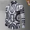 2023 Luxury Designer Dress Shirt Men's Fashion Association Open Foder Solid Business Casual Letter Long Sleeve M-XXXL#030