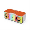 A9 Двойной тональный прозрачный мех -динамик RGB Light Bluetooth Portable Subwoofer Portable Wireless Subwoofer Audio Sports Tws Стереодинамики