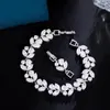 Pulseiras de link cwwzircões elegantes cadeia de forma em forma de zircônia cúbica de zircônia de cristal no engajamento Jóias de casamento acessório cb318