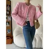 Jackets femininas elegantes casaco de tweed blazer blazer para mulheres da primavera de peles de peles