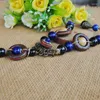 Pendant Necklaces 12 Pieces/Lot Charm Necklace Women Ceramic Bead Tassel Pendants Vintage Alloy Flower Pattern Choker Ethnic Jewelry Men