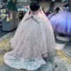 Pink Quinceanera Dresses 2023 Sweetheart Off Shoulder Princess Sweet 15 16 Years Old Birthday Prom Party Gown With Wraps 322