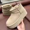 Australien Winter -Knöchel Schneestiefel Designer Pelz Ultra Mini Plattform Boot Tasman Fluffy Pantoffeln Schafkin Australien Kastanien Tazz Tasman Booties für Frau UGGITYS