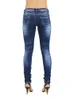 Jeans femminile 2023 Donne magra a bassa vita da donna lavata in denim graffiato blu graffiati push up up vintage pantaloni sottili pantaloni vestiti per w