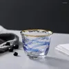 Wine Glasses Japanese Style Moire Phnom Penh Transparent Glass Household Cup Large Capacity Juice Heat-Resistant Cups