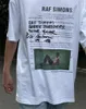 Мужские рубашки R RAF Simons Print Print Ctket Crew Neck и женская футболка с коротким рукавом S-XL