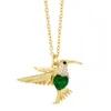 Pendant Necklaces WANGAIYAO Light Luxury Temperament Micro Inlaid Love Zircon Bird Necklace Women's Fashion Small Fresh Collarbone Chain