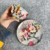 Kupalar Continental Bone China Kahve Klasik Retro Gül Porselen Çay Cappuccino Bardak Setiyle Set Yaratıcı Doğum Günü Hediyeleri 230818