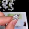 Clusterringe Kjjeaxcmy Boutique Schmuck 925 Sterling Silber Eingelegtes Mosang Diamond Frau Ring bezieht