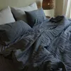Bettwäsche Sets reines Leinen Single Double Bett El Home Duvet Deckel Hautfreundliche Feste Farbe Kingsize -Quilt
