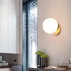 Applique murale nordique intérieur chambre en fer forgé lampes en verre Simple moderne créatif chevet allée salon fond
