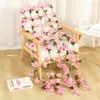 Dekorativa blommor 3st 2,3 m Artificial Cherry Blossom Vine Wedding Garland Ivy Decoration Fake Silk for Arch Home Decor