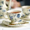 Mugs Coffee Cup Set retro blueandwhite keramische pot prachtige Engelse middagthee Arabisch 230818