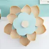 Storage Bottles Creative Petal Candy Box Snack Living Room Tea Table Melon Seed Plate Home Desktop Organizer Rotating Nut Case