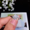 Clusterringe Kjjeaxcmy Boutique Schmuck 925 Sterling Silber Eingelegtes Mosang Diamond Frau Ring bezieht