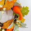 Decorative Flowers Thanksgiving Candlestick Ornament Vine Circle Large Wreath For Front Door Christmas Container