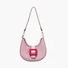 Shoulder Bags Girls' Pink Spring/summer New Crescent Bag Underarm High Grade Contrast Color Simple Versatile One Crossbody for Women
