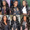 Body Wave 13x6 Hd Lace Frontal Wig 360 Full Glueless Wig Cheveux humains pré-plumés 30 40 pouces Body Wave Lace Front Perruques de cheveux humains