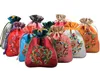 Lådor 10st 16.5x12cm smyckeväska, presentpåse blandad färg, satin siden broderi handgjorda blommor kinesisk traditionell stil