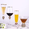 Wine Glasses 200500ml Creative Gold Rimmed Glass Goblet Red Cocktail Champagne Whiskey Drink Cup Bar Party Wedding Supplies Gifts 230818