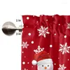 Curtain Christmas Snowman Pennant Kitchen Decor Door Partition Halfcurtain Punch-free Living Room Bedroom Blackout Short