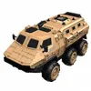 Diecast Model Six Wheel Drive Remoto Remoto Alta velocidade Veículo blindado Cartão de escalada CARTÃO MILITAR CILURAS S TRINHAMENTO CAR 230818