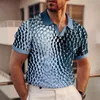 Men's Polos Polo Polo Neck T-shirt Padrão geométrico Roupas de decote em V Impressão 3D ao ar livre de manga curta diária Moda Retro Top