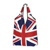 Shopping Bags Union Jack Flag Of The UK Grocery Tote Bag Women Kawaii Shoulder Shopper Large Capacity Handbag