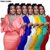 Vêtements ethniques 2 deux pièces ensemble afrique vêtements africains grande taille robes pour femmes tenues d'été perle maille pli jupe 230818