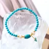 Strand Vintage Littérature Et Art Simple Turquoise Bracelet Pour Femmes Naturel D'eau Douce Baroque Perle Petite Amie Jolis Bijoux