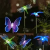 Luzes solares de fada liderada Butterfly Dragonfly Bird forma