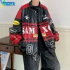 Giacche da donna Yiciya Bomber Bomber Women Y2K Coatti invernali giacca in pelle varsity Racing auto motociclistica americana Baseball manica lunga 230818