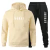 Nieuwe Men Women Tracksuit Brand Letter Afdruk Fashion Sets Casual pullover 15 Kleur Warm Tracksuit 2 -delige Hoodies Sweatshirts en trainingsset set