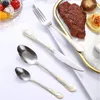 Set di stoviglie bistecca forchetta a forcella set western in stile western titanio tavoli placcati in acciaio inossidabile forchette da cucina per posate accessori da cucina