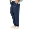 Pantaloni maschili di cotone estivo e pantaloni di lino di moda stile solido elastico vita sciolta capri-gamba casual casual