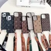 Beautiful iPhone Phone Cases 15 14 Pro Max Luxury LU Leather Crossnody Card Purse 18 17 16 15promax 14promax 13promax 15pro 14pro 13pro 13 12 11 Case with Logo Box 820