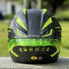 Motorcycle Helmets DOT Approved Helmet Full Face Safe Cascos Women And Men Racing Motocross Green Luminous Carbon Fiber