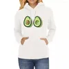 Kvinnors hoodies unisex vår sommartröja 2023 tunt tyg avokado ansikte träningsserier tryckta grundläggande tröjor tröjor