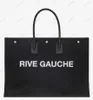 LouLou Bags Tote ys Rive Bag Gauche Grande 48cm As bolsas femininas masculinas Totes Shopping Bag Weave Bolso de grande capacidade Verão Viagem Praia Ombro Lona