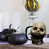 Mugs Horror Head Water Cup Resin Gothic Coffee Mug Scary Halloween Decor Zombie Beer Portable Party Prop 230818