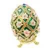 Boîtes Prettheia Diamante Craft Jewelry Board Boxt Rose Green Egg Christmas Wedding