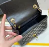 Więcej kolorów designerskie torebki dla kobiet torba łańcuchowa oryginalna skórzana kawior jambsin crossbody klapki na ramię 12a lustro wysokiej jakości złoty sprzęt z pudełkiem